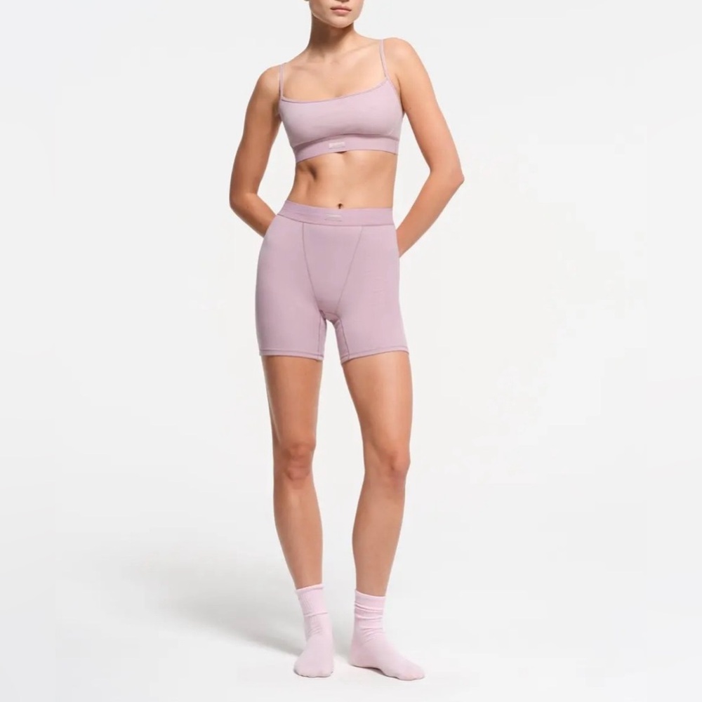 SKIMS Cotton Rib Scoop Bralette in Dusk Size: XS